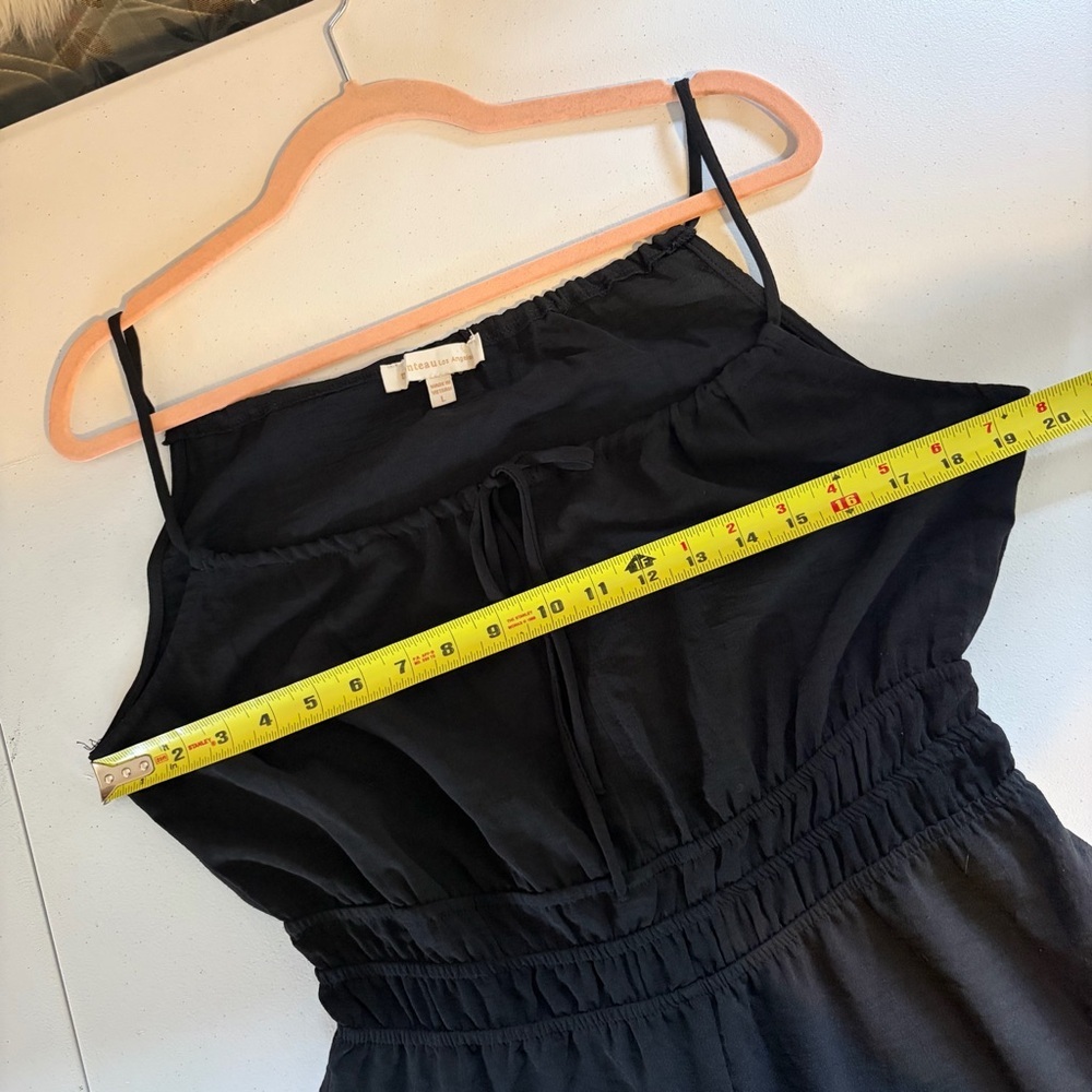 Monteau Black 1 Piece Jumpsuit Romper Straight Leg size Large minimalist summer - Picture 10 of 13